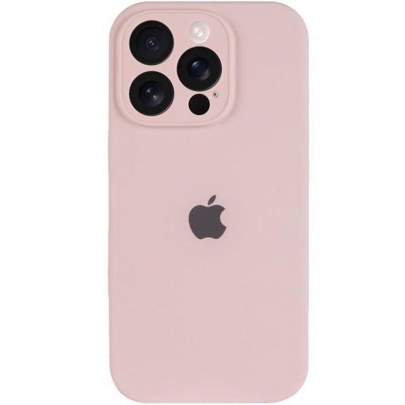 Чохол Silicone Case Full Camera Protective (AA) для Apple iPhone 16 Pro (6.3") Рожевий / Chalk Pink