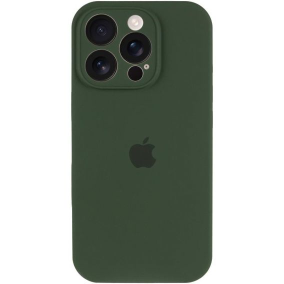 Чехол Silicone Case Full Camera Protective (AA) для Apple iPhone 16 Pro (6.3") Зеленый / Cyprus Green