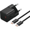 Блок живлення Baseus GaN5 Fast Charger (mini) PD20W (1USB-C) + кабель Type-C to Type-C (P10110900113) Cluster Black