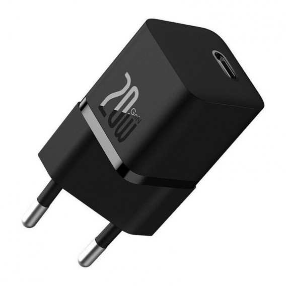Блок живлення Baseus GaN5 Fast Charger (mini) PD20W (1USB-C) + кабель Type-C to Type-C (P10110900113) Cluster Black