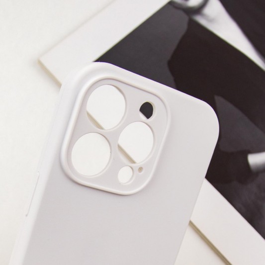 Чохол Silicone Case Full Camera Protective (AA) NO LOGO для Apple iPhone 16 Pro Max (6.9") Білий / White - зображення 3 