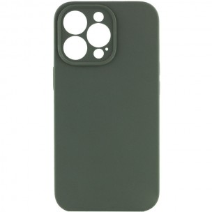 Чехол Silicone Case Full Camera Protective (AA) NO LOGO для Apple iPhone 16 Pro Max (6.9") Зеленый / Cyprus Green
