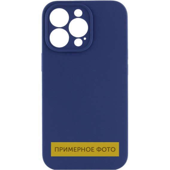 Чохол Silicone Case Full Camera Protective (AA) NO LOGO для Apple iPhone 16 (6.1") Синій / Deep navy