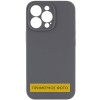 Чохол Silicone Case Full Camera Protective (AA) NO LOGO для Apple iPhone 16 (6.1") Сірий / Dark Gray