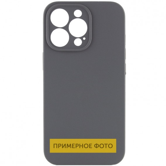 Чохол Silicone Case Full Camera Protective (AA) NO LOGO для Apple iPhone 16 (6.1") Сірий / Dark Gray