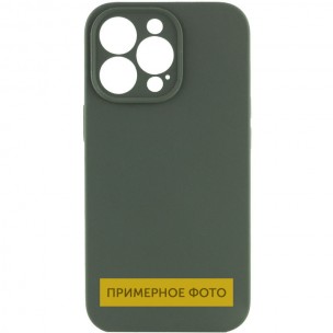 Чехол Silicone Case Full Camera Protective (AA) NO LOGO для Apple iPhone 16 (6.1") Зеленый / Cyprus Green