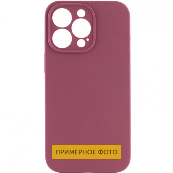 Чохол Silicone Case Full Camera Protective (AA) NO LOGO для Apple iPhone 16 (6.1") Бордовий / Plum