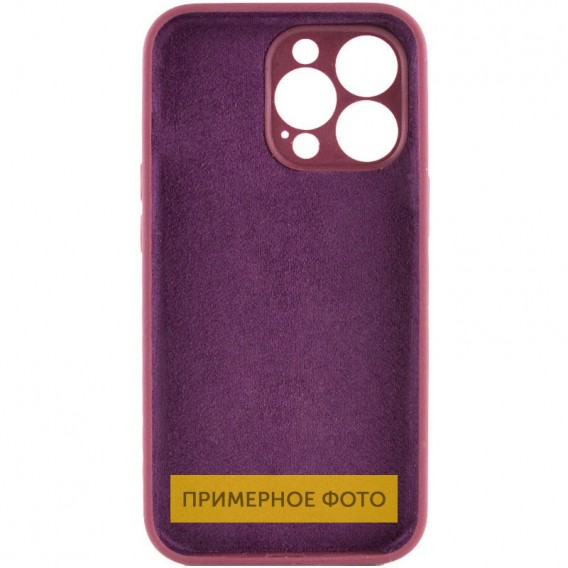 Чохол Silicone Case Full Camera Protective (AA) NO LOGO для Apple iPhone 16 (6.1") Бордовий / Plum