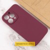Чохол Silicone Case Full Camera Protective (AA) NO LOGO для Apple iPhone 16 (6.1") Бордовий / Plum
