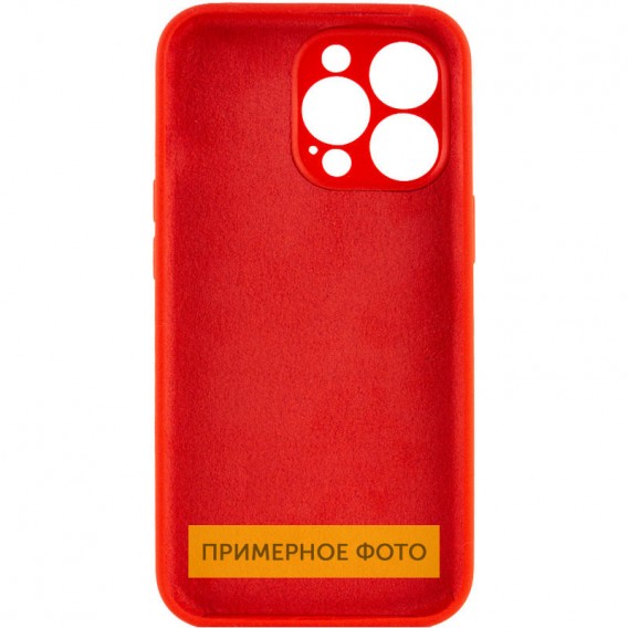 Чехол Silicone Case Full Camera Protective (AA) NO LOGO для Apple iPhone 16 (6.1") Красный / Red