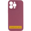 Чохол Silicone Case Full Camera Protective (AA) NO LOGO для Apple iPhone 16 Plus (6.7") Бордовий / Plum