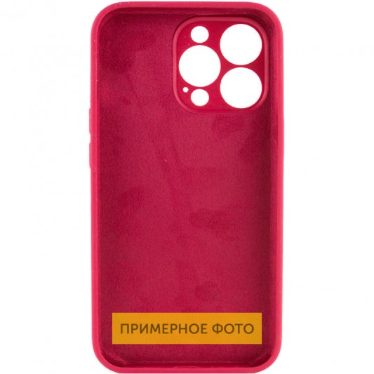 Чохол Silicone Case Full Camera Protective (AA) NO LOGO для Apple iPhone 16 Plus (6.7") Червоний / Rose Red - зображення 1 