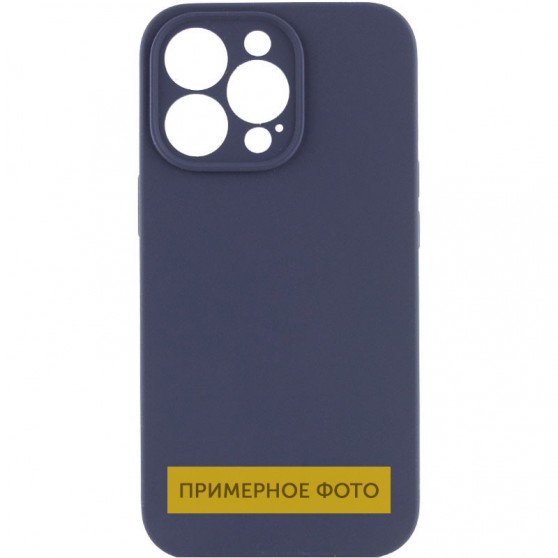 Чехол Silicone Case Full Camera Protective (AA) NO LOGO для Apple iPhone 16 Plus (6.7") Темно-синий / Midnight blue