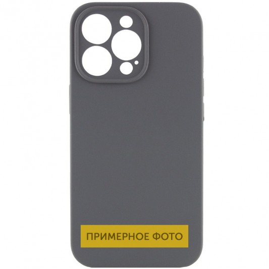 Чохол Silicone Case Full Camera Protective (AA) NO LOGO для Apple iPhone 16 Plus (6.7") Сірий / Dark Gray
