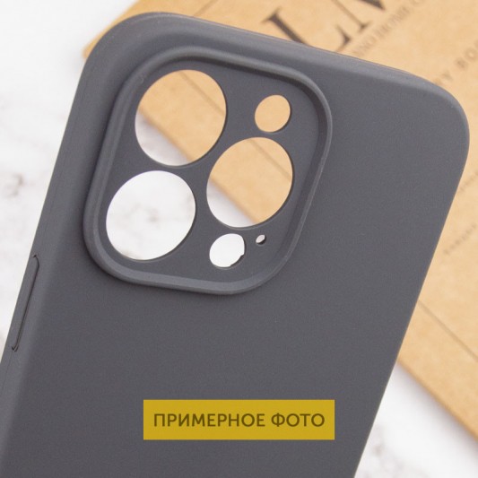 Чохол Silicone Case Full Camera Protective (AA) NO LOGO для Apple iPhone 16 Plus (6.7") Сірий / Dark Gray - зображення 3 