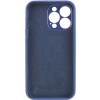 Чехол Silicone Case Full Camera Protective (AA) NO LOGO для Apple iPhone 16 Pro (6.3") Синий / Deep navy