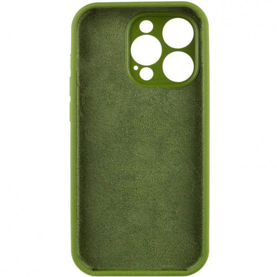 Чохол Silicone Case Full Camera Protective (AA) NO LOGO для Apple iPhone 16 Pro (6.3") Зелений / Dark Olive