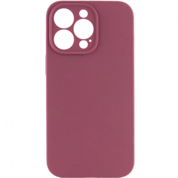 Чохол Silicone Case Full Camera Protective (AA) NO LOGO для Apple iPhone 16 Pro (6.3") Бордовий / Plum