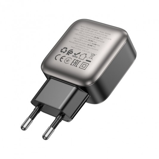 МЗП Borofone BAS54A Absolute PD20W+QC3.0 (1USB-A/1C) Black - зображення 1 
