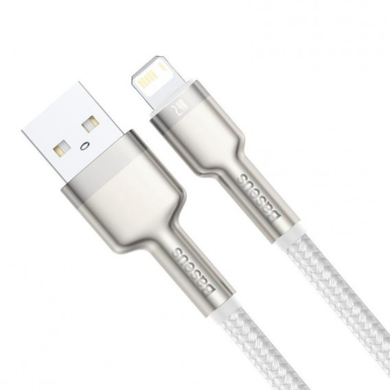 Дата кабель Baseus Cafule Series Metal USB to Lightning 2.4A (2m) (CALJK-B0) White