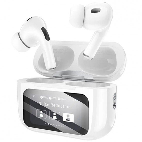 Бездротові TWS навушники Borofone BW76 Brocade with Touch Screen and ANC White