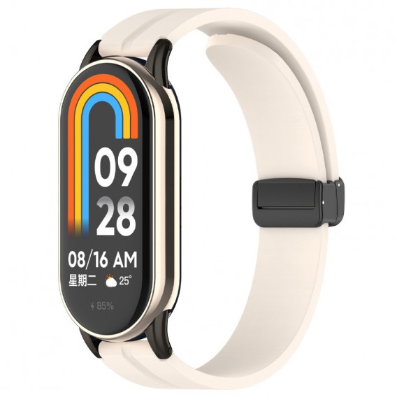 Ремінець Line Magnetic для Xiaomi Mi Band 9/8/10 Бежевий / Beige