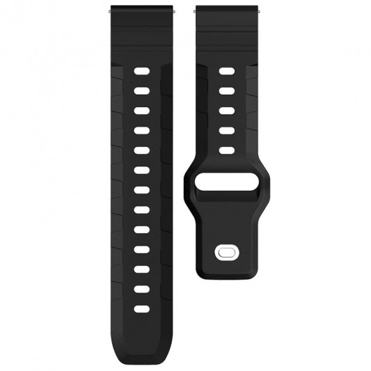 Силіконовий ремінець Defense для Smart Watch 20mm Black - зображення 3 