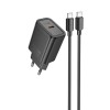 Блок живлення Hoco N60 Gentle PD20W (1USB-C) + кабель Type-C to Type-C Black