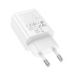 Блок питания Hoco N63 Gentle PD30W+QC3.0 (1USB-A/1C) + кабель Type-C to Type-C White