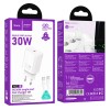 Блок живлення Hoco N62 Gentle PD30W (1USB-C) + кабель Type-C to Type-C White