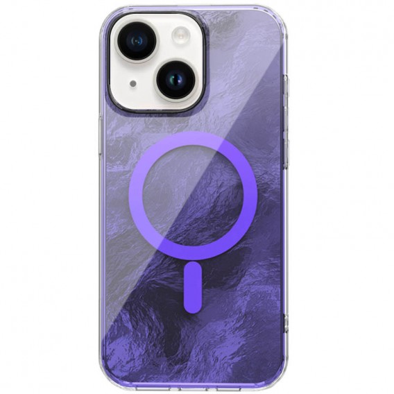 Чохол TPU Shiny Mountain (MagFit) для Apple iPhone 15 (6.1") Purple