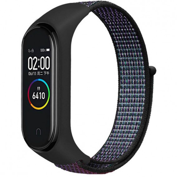 Ремінець Nylon New для Xiaomi Mi Band 3/4/5/6/7 Dark Purple