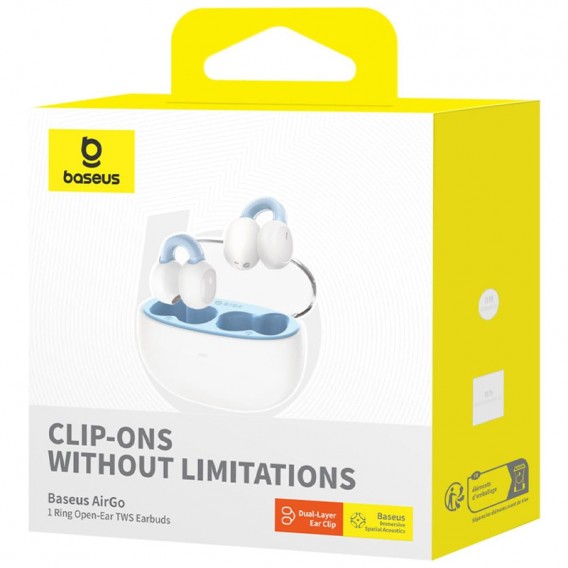 Бездротові TWS навушники Baseus AirGo 1 Ring Open-Ear (A00069201) Stellar White