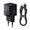 Блок живлення Baseus Palm Fast Charger 20W (1USB-A/1C) + кабель Type-C to Type-C (P10111608) Cluster Black