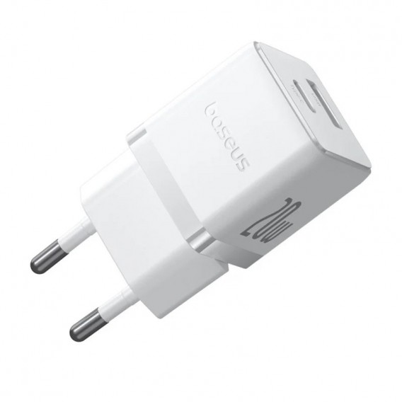Блок живлення Baseus Palm Fast Charger 20W (1USB-A/1C) + кабель Type-C to Type-C (P10111608) Moon White
