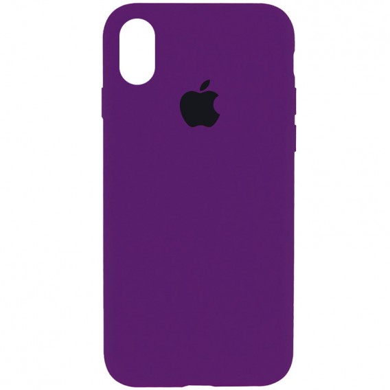 Чехол для Apple iPhone X (5.8") / XS (5.8") Silicone Case Full Protective (AA) (Фиолетовый / Ultra Violet)