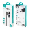 Дата кабель Usams US-SJ749 With Colorful Light TC Ser. Type-C to Lightning 30W (1.2m) Tarnish
