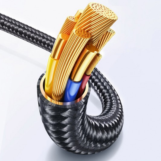 Дата кабель Usams US-SJ743 Meteor Ser. Type-C to Lightning 30W (1.2m) Tarnish - зображення 4 