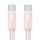 Дата кабель Usams US-SJ734 Bicolor Charging YR Ser. Type-C to Type-C 60W (1m) Pink