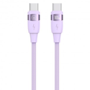 Дата кабель Usams US-SJ633 U85 Type-C to Type-C 100W (2m) Purple