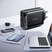 МЗП Usams US-CC299 GaN With Retractable Type-C Cable Xiang Ser. 65W (1USB-A/1C) Black
