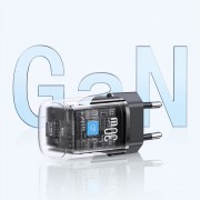 МЗП Usams US-CC254 GaN HC Ser. 30W (1USB-A/1C) Black