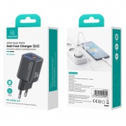 МЗП Usams US-CC254 GaN HC Ser. 30W (1USB-A/1C) Black
