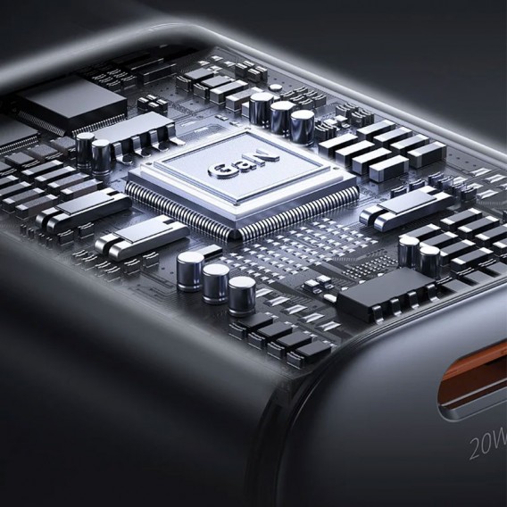 Блок живлення Usams US-CC261 GaN JC Ser. 20W (2USB-C) + кабель Type-C to Type-C Black