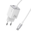Блок живлення Usams US-CC261 GaN JC Ser. 20W (2USB-C) + кабель Type-C to Type-C White