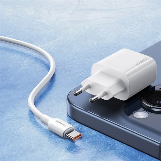 МЗП Usams US-CC226 Kit-Yi Ser. 20W (1USB-C) + кабель Type-C to Type-C White - зображення 4 
