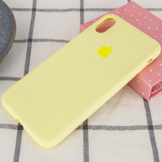 Чохол для Apple iPhone X (5.8") / XS (5.8") Silicone Case Full Protective (AA) (Жовтий / Mellow Yellow)