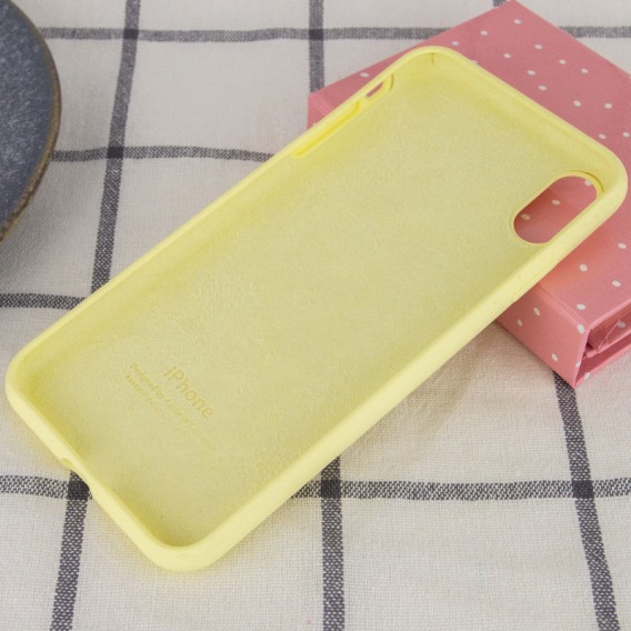 Чохол для Apple iPhone X (5.8") / XS (5.8") Silicone Case Full Protective (AA) (Жовтий / Mellow Yellow)