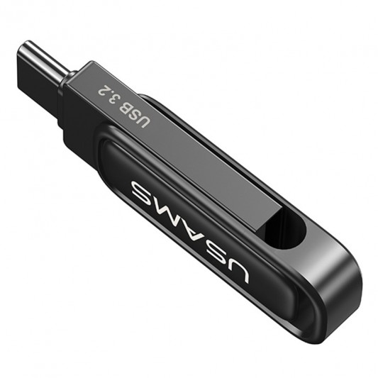 Флеш-накопичувач Usams US-ZB347 USB 3.2 Type-C Dual Ports – 64GB Tarnish - зображення 3 