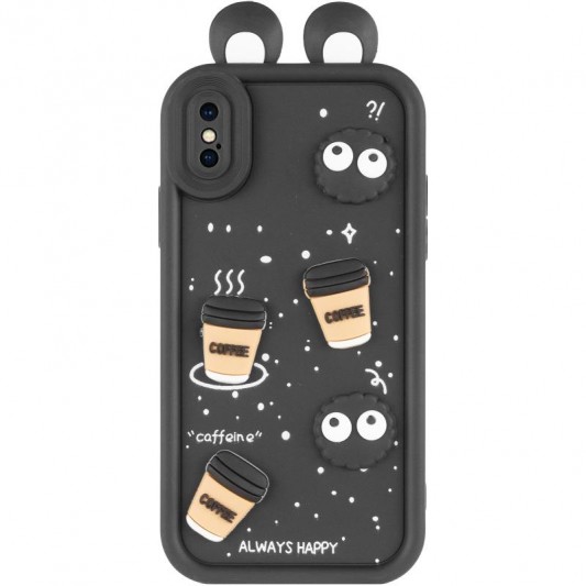 Чохол TPU Toys Case with Ears для Apple iPhone X / XS (5.8") Black - зображення 1 